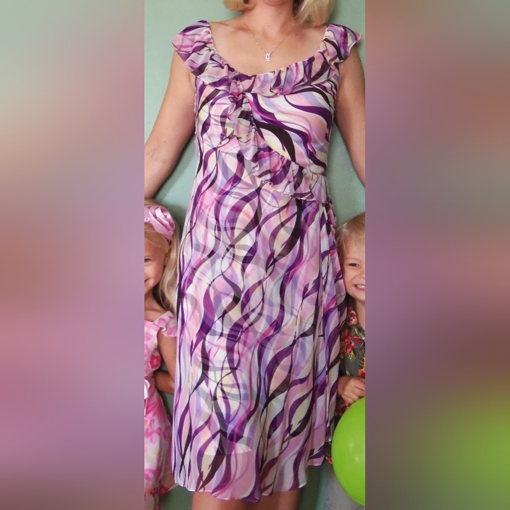 Diane Von Furstenberg Purple One Shoulder Dress
